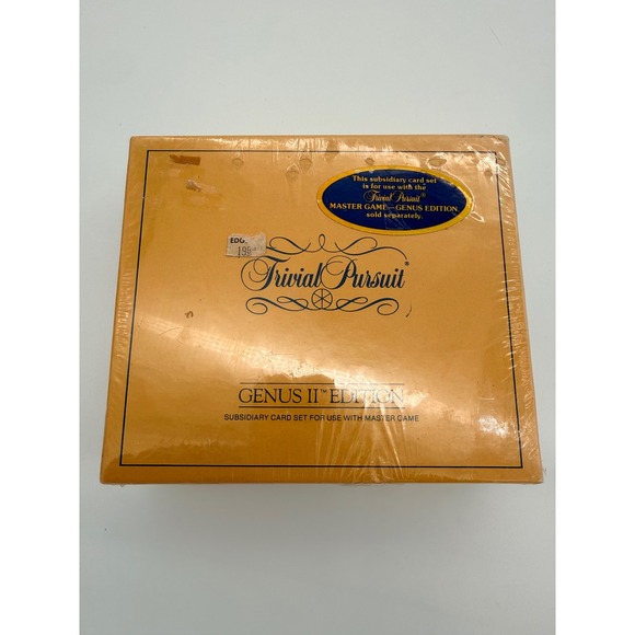 Trivial Pursuit Other - Trivial Pursuit Genus II Edition Subsidiary Card Set 1984 New Sealed Vintage